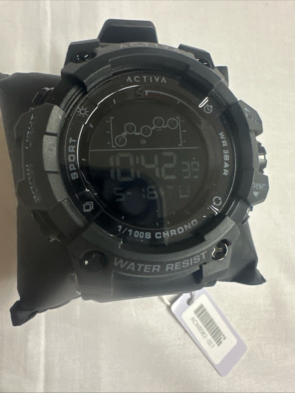 Ativa Black Digital Sport Watch with Gray Accents